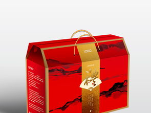 红色水墨中国风 2019年腊味年货礼盒包装设计赏析